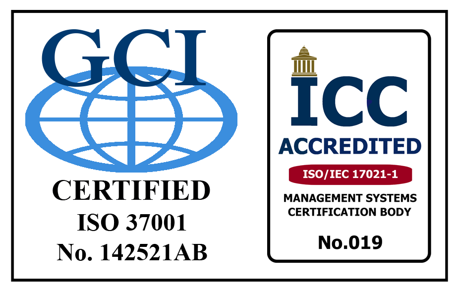 Sertifikat GCI ICC 37001 - Jadran d.o.o. Beograd